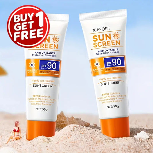 50g*2 Sunscreen SPF 90 Anti-Oxidant Protection Covering Sunscreen for One 50g